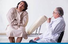 psychiatrist doctor examining aged patient male young stock insanity experienced