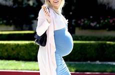 pregnant bump tight madison dress holly blue huge celebs fashion very baby her large light who playmate ice cream while