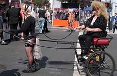 folsom ponygirl cart pulling fair street pony mistress human creature cavalcade during her