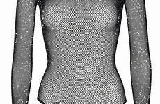 fishnet bodysuit thong long sleeved nude la
