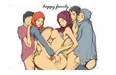 hijab cartoon happyfamily muslim sex xxx toon smutty ago added years drawing arabian