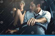 seduction backseat car seduced women stock driver couple handsome preview
