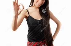 slim isolated schoolgirl pretty hair long preview