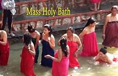 bath nepal nepali open holy bathing sali nadi girls
