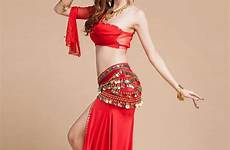 belly dance sexy women indian costume outfit clothes adult wear performance exercise stage shipping red