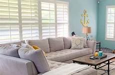 living room color gray coastal scheme blue couch beachy rooms walls