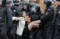 russia protests woman protest moscow russians young