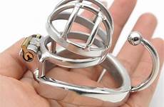 ring penis cage chastity hook cock balls stainless steel rings male short device 50mm 40mm 45mm men toys
