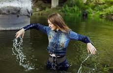 wetlook wet jeans girl get clothed fully tight wetfoto river set forum jacket world waisted gorgeous store high