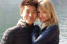 asian girlfriend amwf hot couple man dating blonde dude his swirl visit interracial