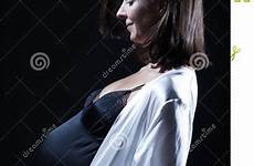 nightie pregnant caucasian woman beautiful preview