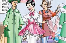 petticoat sissy cartoon prissy prim boys pansies wear feminized girl dibujos cock put