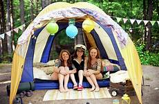 camping girls tent relaxing stock dissolve royalty d145
