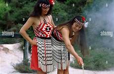 maori women hot traditional zealand clothing cooking costume spring