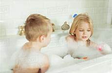 sister brother bathtub together little playing adorable foam dissolve stock d2115 lightfield