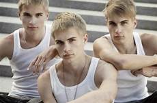 triplets gay guys twins blonde boys hot markus hans karl joel twink male twin boy etc men cousins brothers identical