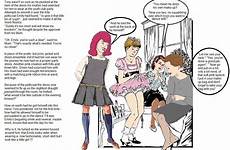 sissy petticoat boys captions petticoated panty forced tg girly school petticoats girl girls stories transgender comic detective diaper inspired daphne