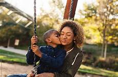 son mother her having fun family playground
