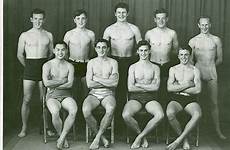 vintage swim team swimming men 1950 group australia victoria teams athlete athletics photography 1950s sports read