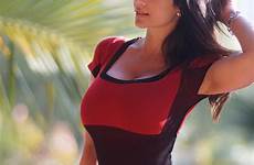 women denise milani brunette dress red model wallpaper body fashion clothing px prom cocktail trunk abdomen gown thigh neck shoot