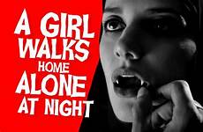 alone girl walks night