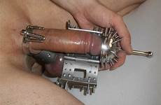 cage chastity spiked torture femdom cbt captions punisher bdsm bondage strapon cumception