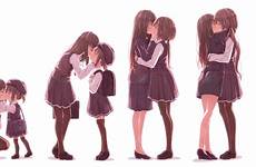 yuri kissing age difference anime kiss original wallpaper uhd 8k wallpapers growing height comment nsfw first time mib