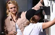 cara ashley delevingne benson sex hollywood together shopping bench denim urban girlfriend dailymail cuffed recycled outfitters levi renewal short gotceleb