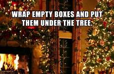 memes christmas funny tree time wrap empty merry tip gift throw boxes every them
