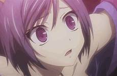 anime purple girls cute sexy cerberus maiden haired busty hair seisen upcoming adorable hot fanpop wallpaper buxom background characters gif