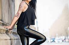 leggings shiny platform isadora stilettos zapatos artísticos glänzenden leggins heeled lrcirl stiefel kleidung fetish