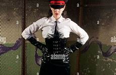 burlesque dominatrix performer character style alamy dungeon caged location