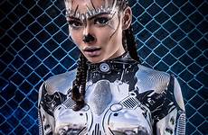 cyberpunk cyborg badinka costumes cosplay catsuit frenzy liquid