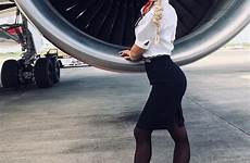 stewardess flight attendant hot airline skirts skirt beautiful attendants tight pencil female crew uniforms cabin uniform air pilot girls pantyhose