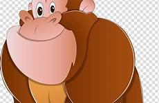 gorilla ape cartoon clipart transparent background mammal cute monkey clip comics cliparts character clipground hiclipart