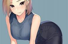 anime boobs big girls wallpaper artwork digital eyes gold original comments