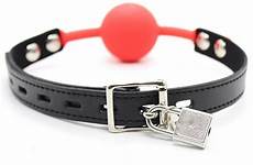 gag ball mouth silicone bondage open red sex comfort lock pu toys leather diameter harness exciting toy binding 41cm bdsm