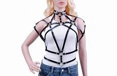 women harness bondage body leather strap fashion straps sexy belt punk cosplay plus size around waist neck belts man cross