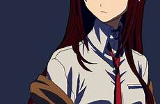 anime red characters female haired top makise kurisu favourite