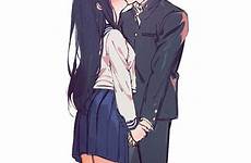 hyouka fanart anime couple eru kiss toes tippy chitanda tiptoe oreki her safebooru hair kissing girl manga cute couples houtarou