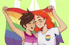 lgbt lgbtq tracer bisexual transgender lesbienne amour overwatch orgullo lesbien emily lesbiana communauté paix idée fantastique helden amar queer draws