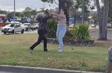 rip woman brawl blow evan motorist tries