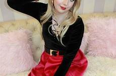 lucy summers sissy maid leather fembois viera absolutely skirt jacket gorgeous dress beautiful
