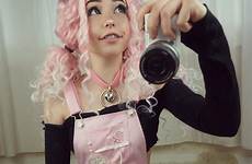 belle delphine sexy overalls cosplay girl makes kawaii nsfw outfits cute school pink outfit beautiful menina anime costume celebrity girls