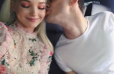 dove cameron thomas doherty instagram couple goals mal kiss descendants kissing times were cute choose board lipstick couples teenvogue dovecameron