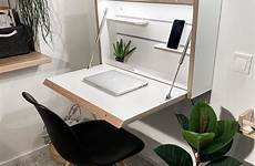 folding desks muebles escritorios meja kerja flotantes flotante desain plegables oficina plywood plegable reciclados espacio uno ahorra reducidos multifuncionales espacios