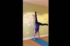 doing naked girls handstands split handstand variation leg against wall