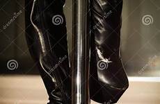 stripper boots sexy platform pole leather dreamstime preview feet