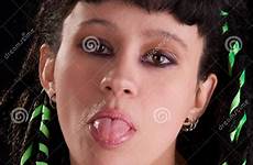 tongue girl stock royalty preview dreamstime