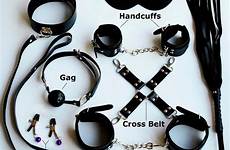 sex bondage women kit fetish toy pcs leather crossdresser handcuffs handcuff sm adult couples restraint set game love toys collar